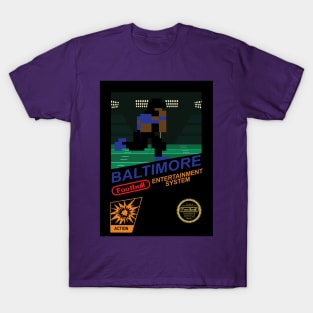 Baltimore Football Team - NES Football 8-bit Design T-Shirt